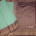 Art Silk Mint Green Zari Worked Saree