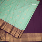 Art Silk Mint Green Zari Worked Saree