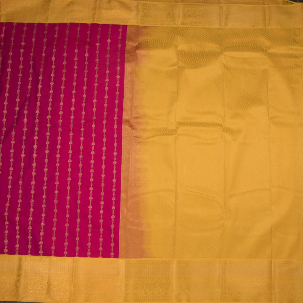 Art Silk Dark Pink Zari Worked Saree 04