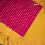 Art Silk Dark Pink Zari Worked Saree 04