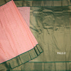 Art Silk Peach Zari Worked Saree 03