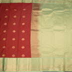 Art Silk Brick Red Zari Worked Saree