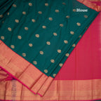 Art Silk Peacock Green Zari Worked Saree 03