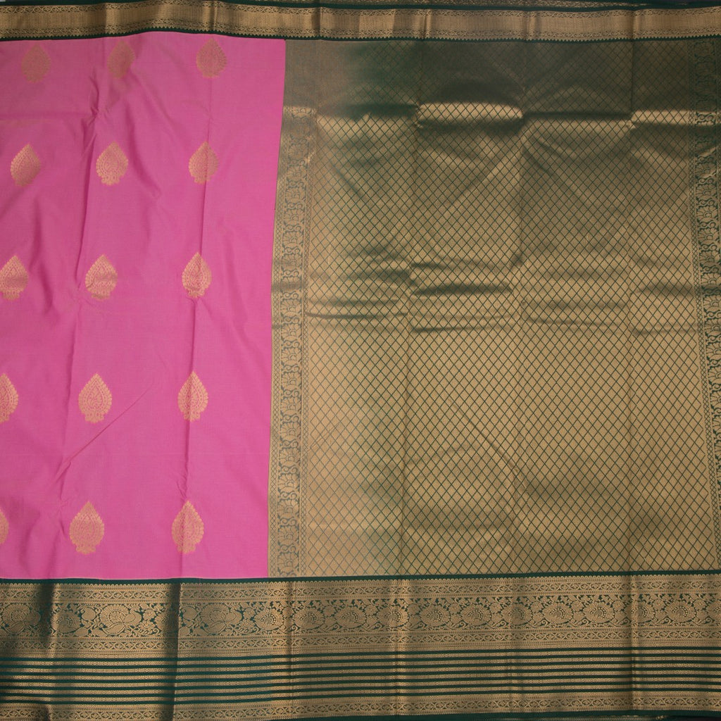 Art Silk Taffy Pink Zari Worked Saree