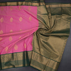 Art Silk Taffy Pink Zari Worked Saree