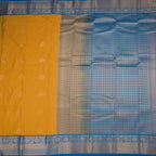 Art Silk Mango Yellow Zari Worked Saree 03
