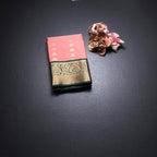 Art Silk Peach Zari Worked Saree 04