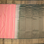 Art Silk Peach Zari Worked Saree 04
