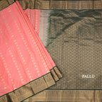 Art Silk Peach Zari Worked Saree 04