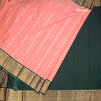 Art Silk Peach Zari Worked Saree 04
