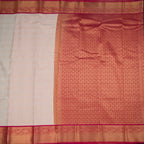 Art Silk Cream Zari Worked Saree