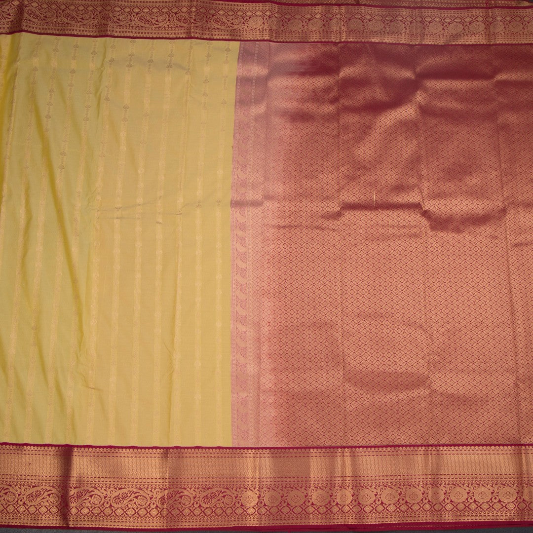 Art Silk Pastel Yellow Zari Worked Saree