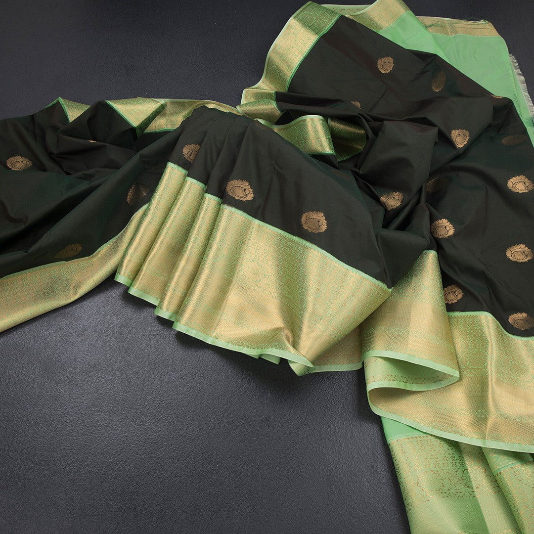 Art Silk Shot Colour Zari Worked Saree 05