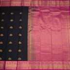 Art Silk Black Zari Worked Saree 02