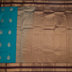 Art Silk Peacock Blue Zari Worked Saree
