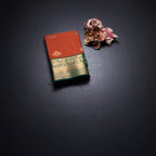 Art Silk Rust Orange Zari Worked Saree