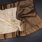 Art Silk Sandal Zari Worked Saree 02