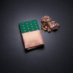 Art Silk Dark Green Zari Worked Saree 02