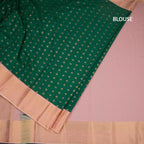 Art Silk Dark Green Zari Worked Saree 02