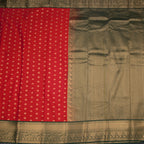 Art Silk Red Zari Worked Saree 03