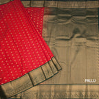 Art Silk Red Zari Worked Saree 03