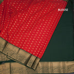 Art Silk Red Zari Worked Saree 03