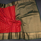 Art Silk Red Zari Worked Saree 03