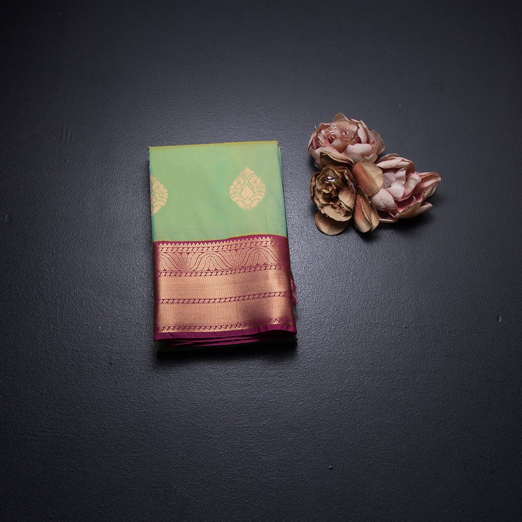 Art Silk Shot Colour Zari Worked Saree 06