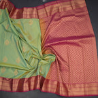 Art Silk Shot Colour Zari Worked Saree 06