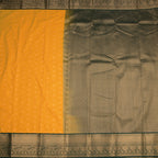 Art Silk Mango Yellow Zari Worked Saree 05
