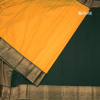 Art Silk Mango Yellow Zari Worked Saree 05