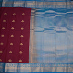 Art Silk Maroon Zari Worked Saree 04