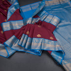 Art Silk Maroon Zari Worked Saree 04