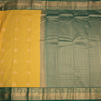 Art Silk Mango Yellow Zari Worked Saree 06