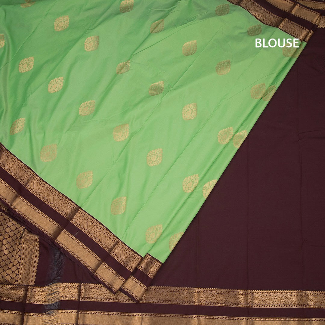 Art Silk Light Green Zari Worked Saree