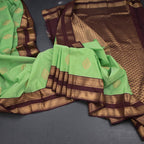 Art Silk Light Green Zari Worked Saree