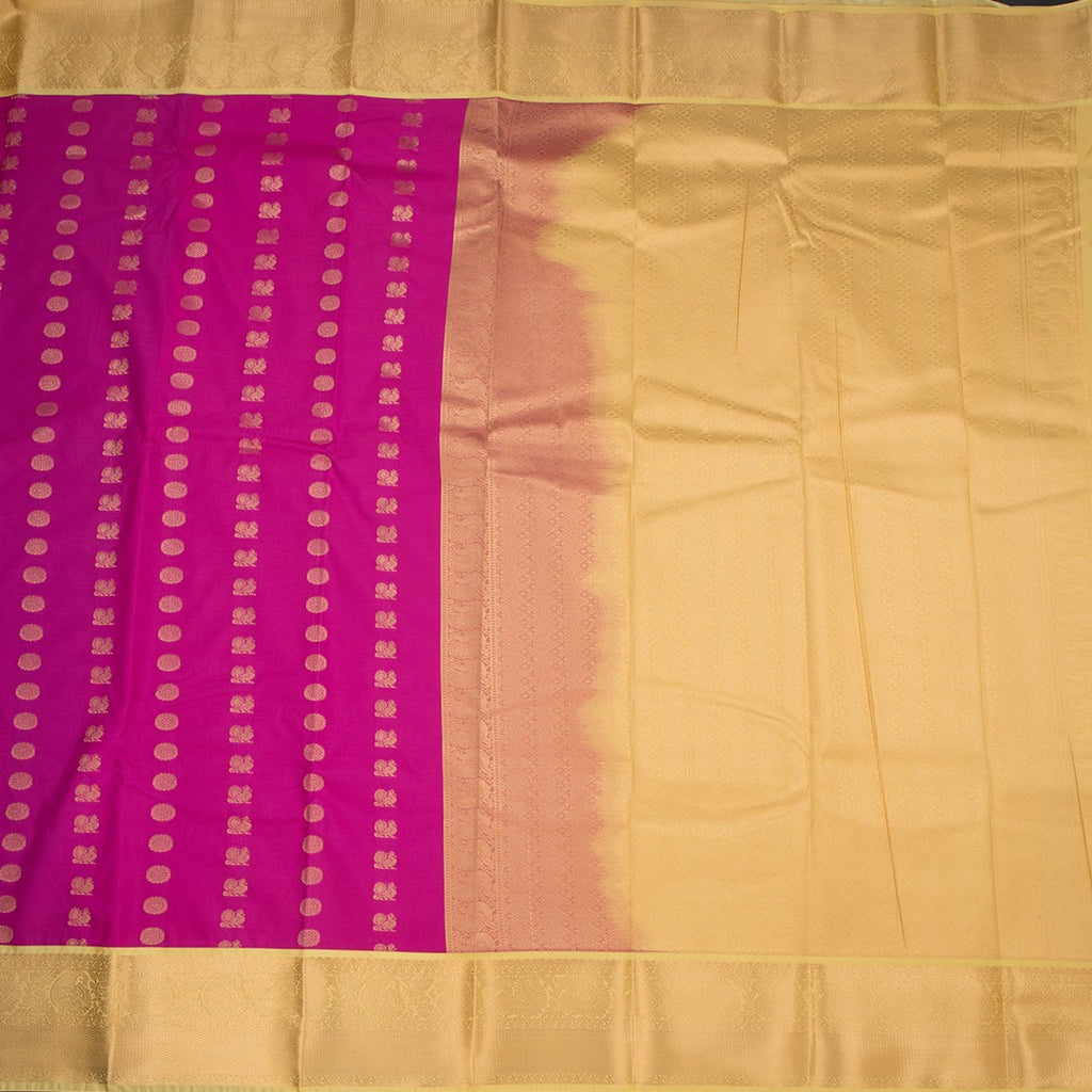 Art Silk Magenta Pink Zari Worked Saree 02