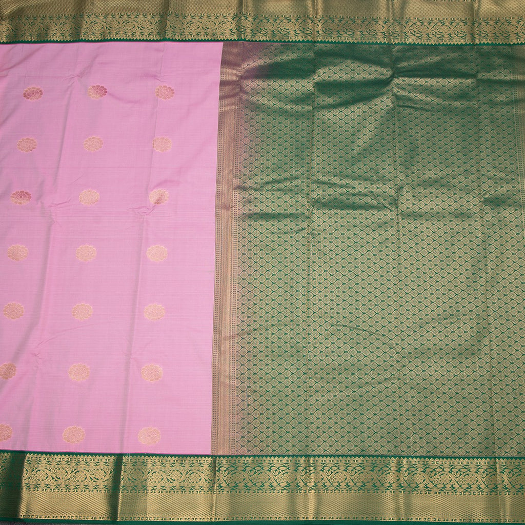 Art Silk Rose Pink Zari Worked Saree 04