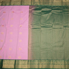Art Silk Rose Pink Zari Worked Saree 04