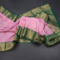 Art Silk Rose Pink Zari Worked Saree 04