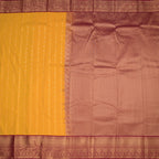 Art Silk Mango Yellow Zari Worked Saree 07