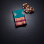 Art Silk Peacock Green Zari Worked Saree 07