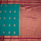 Art Silk Peacock Green Zari Worked Saree 07