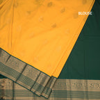 Art Silk Mango Yellow Zari Worked Saree 10