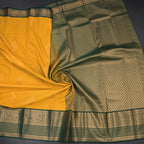 Art Silk Mango Yellow Zari Worked Saree 10
