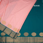 Art Silk Peach Zari Worked Saree 07