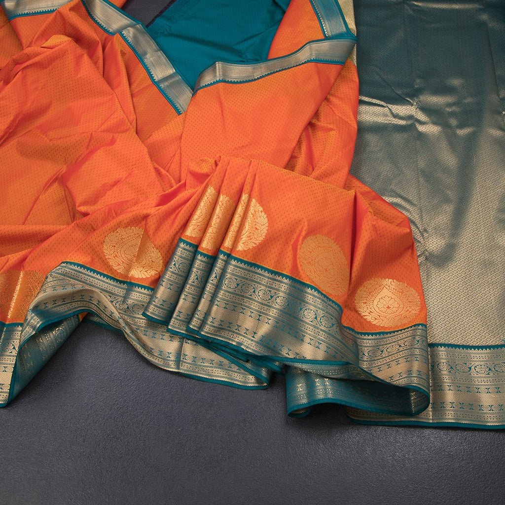 Art Silk Shot Colour Zari Worked Saree 10