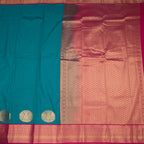 Art Silk Peacock Green Zari Worked Saree 08