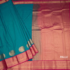 Art Silk Peacock Green Zari Worked Saree 08