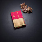 Art Silk Reddish Pink Zari Worked Saree 03